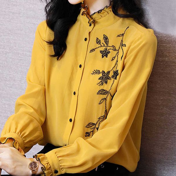 fall long sleeve blouse women blusas mujer de moda beading stand collar chiffon blouse shirt women blouses blusa e190 210602, White
fall long sleeve blouse women blusas mujer de moda beading stand collar chiffon blouse shirt women blouses blusa e190 210602, White