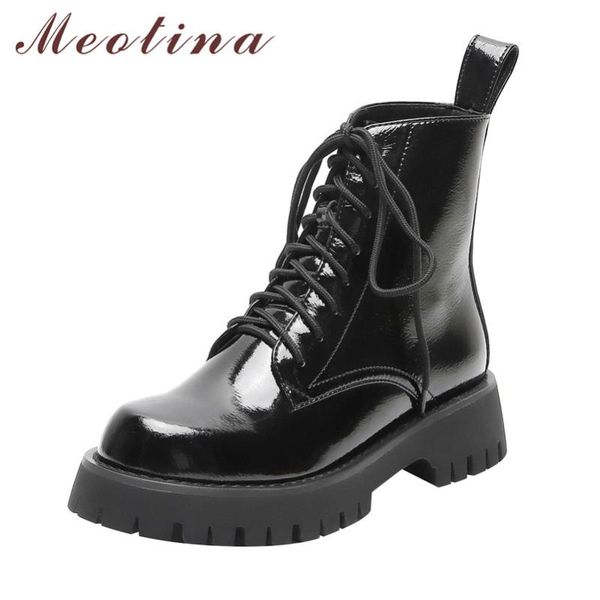 boots meotina motorcycle women shoes real leather platform mid heel ankle lace up thick heels short ladies black 40
boots meotina motorcycle women shoes real leather platform mid heel ankle lace up thick heels short ladies black 40