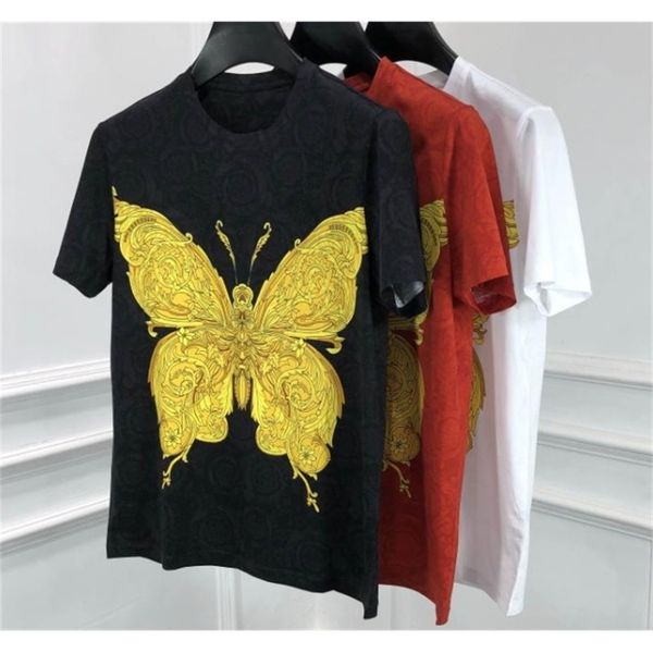 t shirts spring arrival 20ss butterfly floral print famous cotton tee t shirts brand clothing for men, White;black
t shirts spring arrival 20ss butterfly floral print famous cotton tee t shirts brand clothing for men, White;black