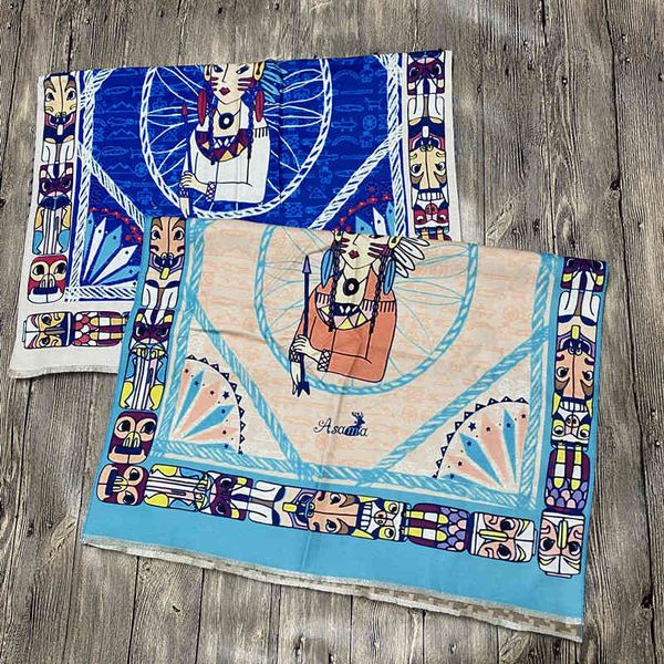 and new stars with two-color double-sided thousand bird grid cartoon pattern scarf shawl korean version, Blue;gray
and new stars with two-color double-sided thousand bird grid cartoon pattern scarf shawl korean version, Blue;gray