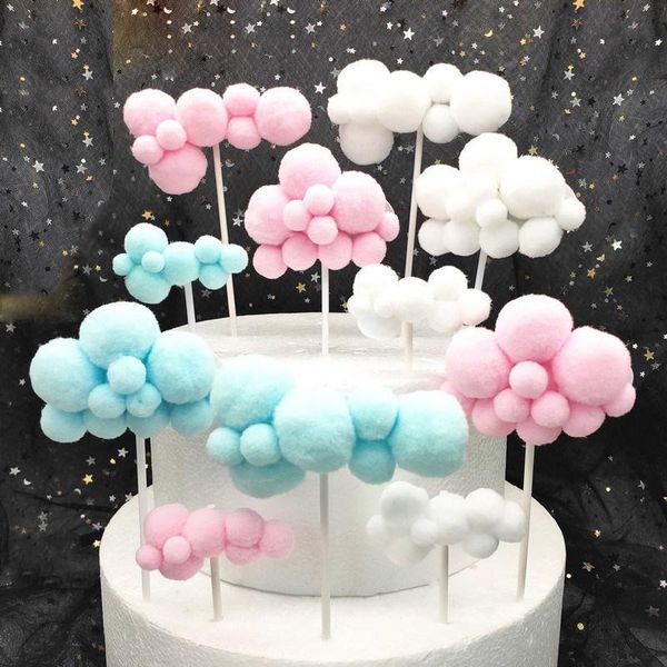 party decoration 5 pcs pink blue soft pompom cloud cake er happy birthday diy flags for ornament
party decoration 5 pcs pink blue soft pompom cloud cake er happy birthday diy flags for ornament