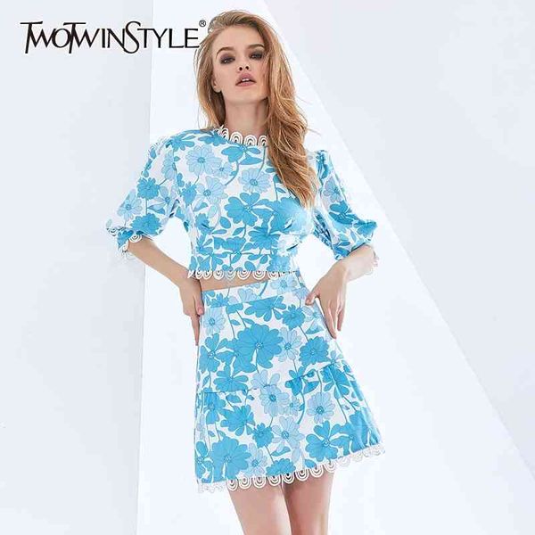 twotwinstyle floral print lace two piece set for women puff sleeve high waist skirts suit female womens clothing 210330, White
twotwinstyle floral print lace two piece set for women puff sleeve high waist skirts suit female womens clothing 210330, White