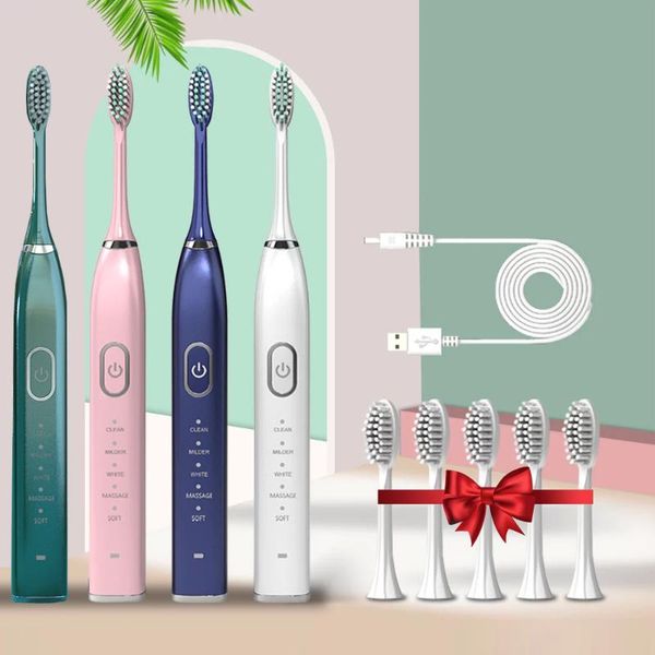ultrasonic electric toothbrush, usb rechargeable washable, electronic whitening and relaxing smart toothbrush
ultrasonic electric toothbrush, usb rechargeable washable, electronic whitening and relaxing smart toothbrush