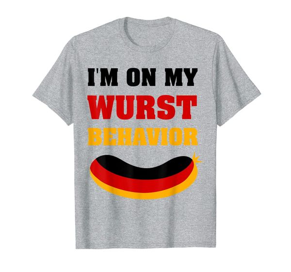 i'm on my wurst behavior shirt | funny sausage sarcasm gift, White;black