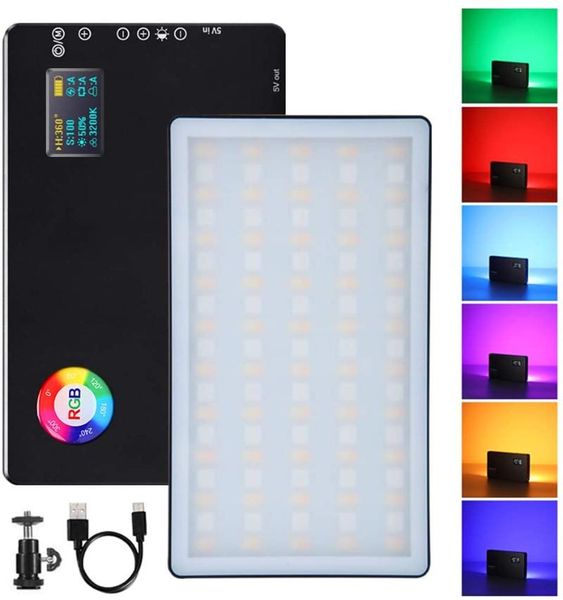 flash heads rgb led video light, on camera camcorder light panel 360° full color dimmable 2500k-7500k built-in rechargeable battery aluminum
flash heads rgb led video light, on camera camcorder light panel 360° full color dimmable 2500k-7500k built-in rechargeable battery aluminum