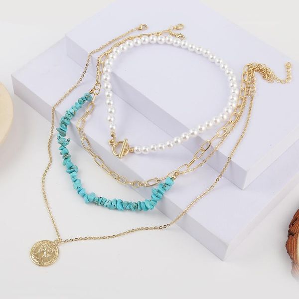 wholesale fashion metal pearl multilayer chain necklace classic gold plated stone pendant women jewelry chokers, Golden;silver
wholesale fashion metal pearl multilayer chain necklace classic gold plated stone pendant women jewelry chokers, Golden;silver
