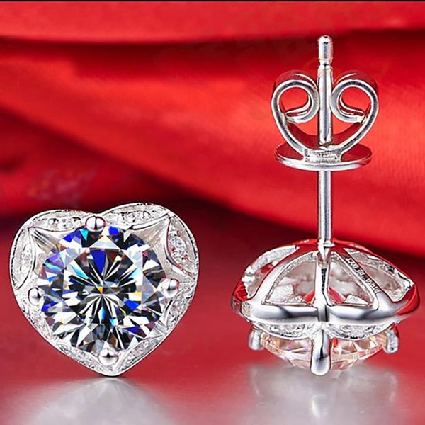 au417 white gold women stud earrings moissanite diamonds 2 carat heart round elegant wedding party engagement anniversary, Golden;silver
au417 white gold women stud earrings moissanite diamonds 2 carat heart round elegant wedding party engagement anniversary, Golden;silver
