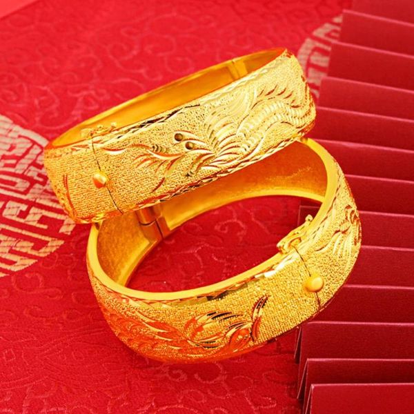 bangle hi wedding drgaon feng 24k gold bracelet fashion card buckle bangles for women flower jewelry bride gifts, Black
bangle hi wedding drgaon feng 24k gold bracelet fashion card buckle bangles for women flower jewelry bride gifts, Black