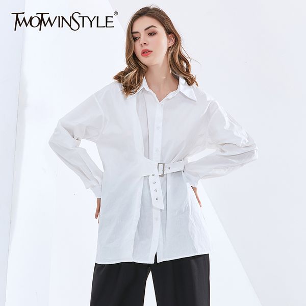 solid shirts for women lapel long sleeve patchwork sashes ruched loose minimalism blouses female fall clothing 210423, White
solid shirts for women lapel long sleeve patchwork sashes ruched loose minimalism blouses female fall clothing 210423, White