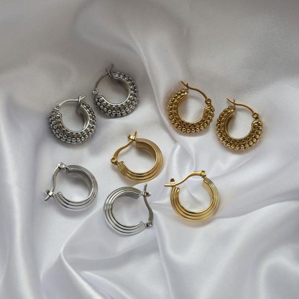 hoop & huggie joolim pvd gold finish stainless steel basic earrings trendy jewelry 2021, Golden;silver
hoop & huggie joolim pvd gold finish stainless steel basic earrings trendy jewelry 2021, Golden;silver