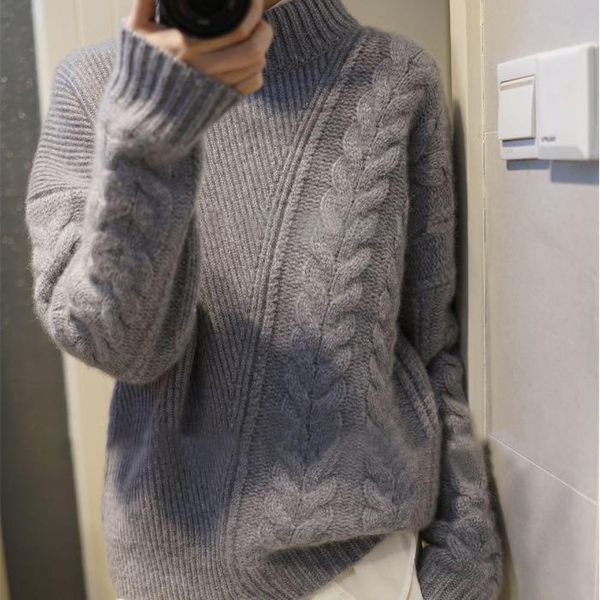 sweaters women 2021 winter double thickening loose o-neck cashmere sweater female solid long sleeve warm knit pullovers, White;black
sweaters women 2021 winter double thickening loose o-neck cashmere sweater female solid long sleeve warm knit pullovers, White;black