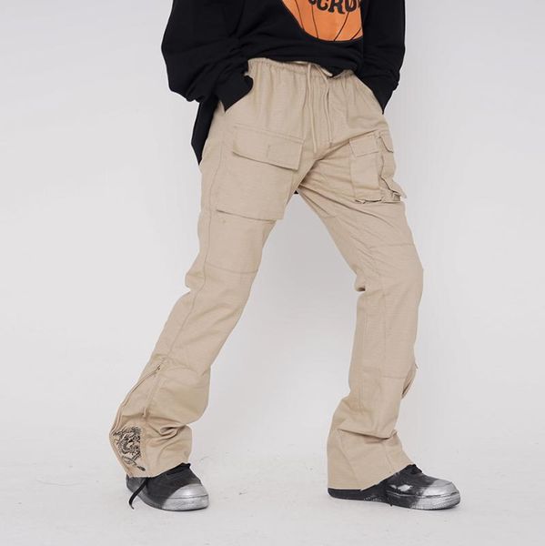 men's pants harajuku chinese dragon embroidery side zipper flare men and women drawstring loose casual pockets trousers streetwear, Black
men's pants harajuku chinese dragon embroidery side zipper flare men and women drawstring loose casual pockets trousers streetwear, Black