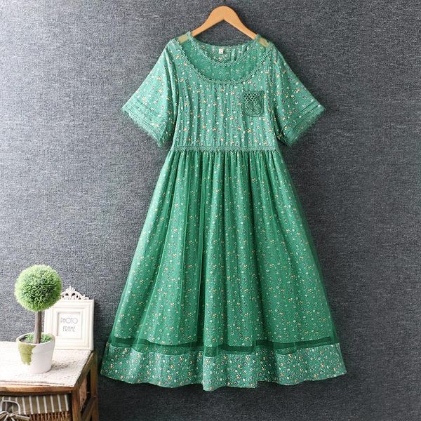 casual dresses summer women's japan style small fresh o neck fairy voile patchwork cotton floral dress short sleeve midi 21082, Black;gray
casual dresses summer women's japan style small fresh o neck fairy voile patchwork cotton floral dress short sleeve midi 21082, Black;gray