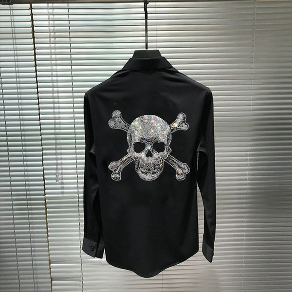 men's t-shirts spring and autumn plus size m-5xl non-iron thin male shirt skull strass casual hip hop mark long sleeve acbw, White;black
men's t-shirts spring and autumn plus size m-5xl non-iron thin male shirt skull strass casual hip hop mark long sleeve acbw, White;black