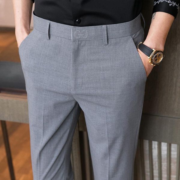 men's suits & blazers 2021 pantalones hombre men's trousers business casual solid color slim-fit men formal office dress nine-point, White;black
men's suits & blazers 2021 pantalones hombre men's trousers business casual solid color slim-fit men formal office dress nine-point, White;black