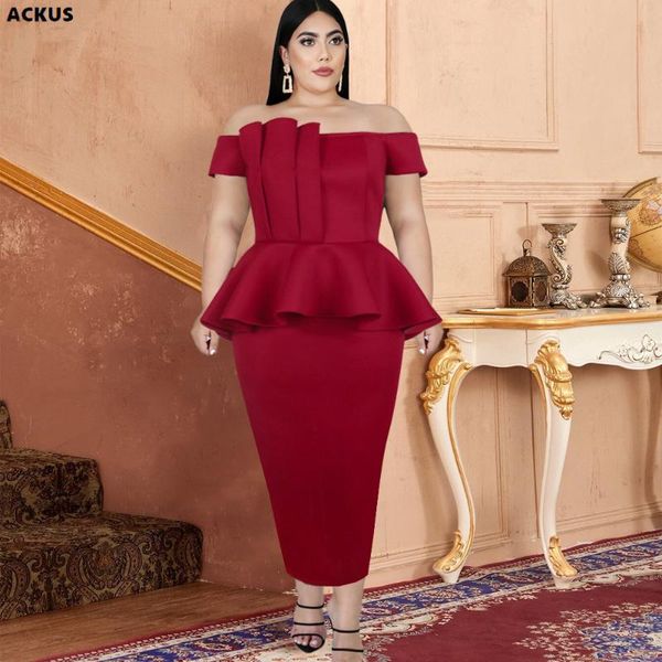 plus size dresses ackus women party dress solid ruffles off shoulder pencil long maxi elegant fashion evening vestidos autumn, Black
plus size dresses ackus women party dress solid ruffles off shoulder pencil long maxi elegant fashion evening vestidos autumn, Black