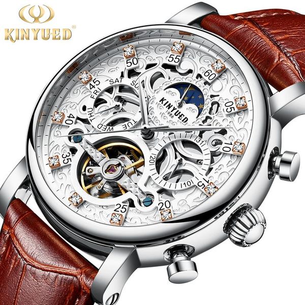 wristwatches kinyued men watch automatic moon phase calendar tourbillon mens skeleton mechanical watches gold leather military for, Slivery;brown
wristwatches kinyued men watch automatic moon phase calendar tourbillon mens skeleton mechanical watches gold leather military for, Slivery;brown
