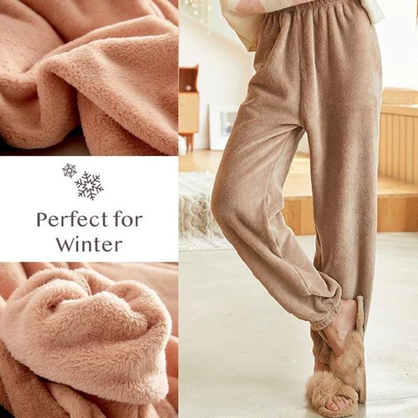 women's pants & capris arrival ultra warm fleece winter pajama pant soft thick home casual loose trousers, Black;white
women's pants & capris arrival ultra warm fleece winter pajama pant soft thick home casual loose trousers, Black;white