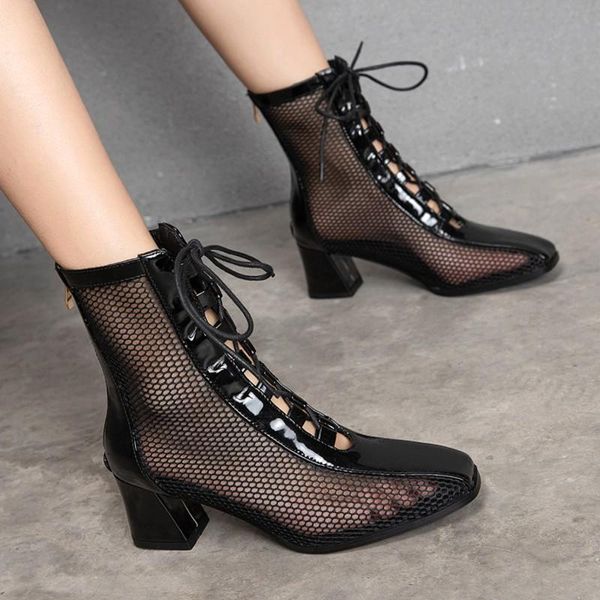 boots 2021 mesh lace ankle summer for women straps gladiator style ladies high heels sandals zip hollow 32 33 43, Black
boots 2021 mesh lace ankle summer for women straps gladiator style ladies high heels sandals zip hollow 32 33 43, Black