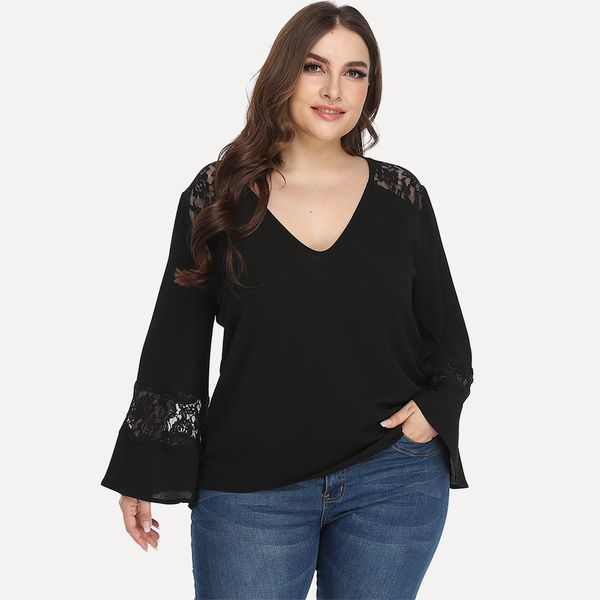 women's plus size hy363635 spring autumn large long sleeve hollow t-shirt loose casual solid color v-ne top
women's plus size hy363635 spring autumn large long sleeve hollow t-shirt loose casual solid color v-ne top