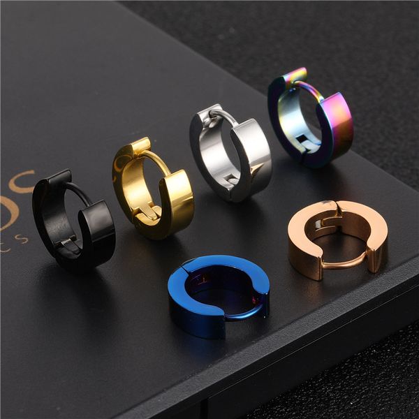 classic design colorful hip hop man style huggie earring popular stainless steel jewelry, Golden;silver
classic design colorful hip hop man style huggie earring popular stainless steel jewelry, Golden;silver