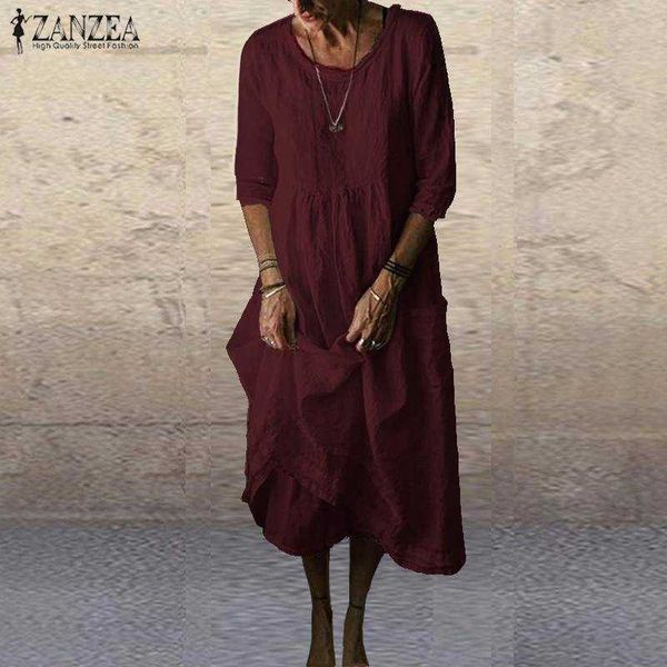 2021summer cotton linen dress zanzea women 3/4 sleeve solid autumn sundress elegant o neck loose work vestido robe femme dresses 5xl, Black;gray
2021summer cotton linen dress zanzea women 3/4 sleeve solid autumn sundress elegant o neck loose work vestido robe femme dresses 5xl, Black;gray