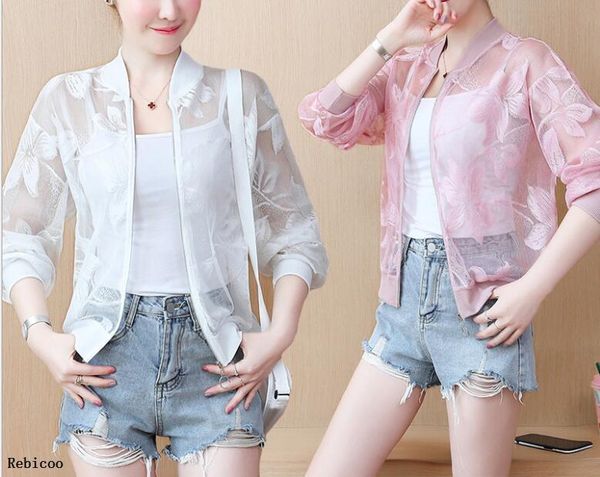 women's jackets summer casual solid color baseball short jacket transparent thin loose bomber sunscreen cardigan, Black;brown
women's jackets summer casual solid color baseball short jacket transparent thin loose bomber sunscreen cardigan, Black;brown
