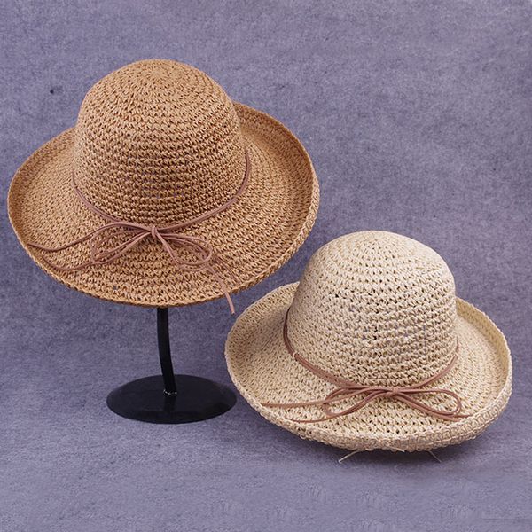 women's sun hat summer sun bow sun hat beach big brim foldable straw hat, Blue;gray
women's sun hat summer sun bow sun hat beach big brim foldable straw hat, Blue;gray