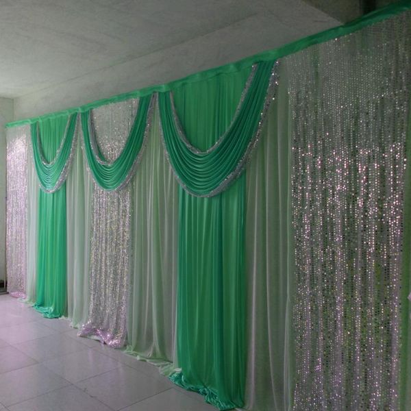 party decoration special offer 10ftx10ft sequin wedding backdrop curtain with swag backdrop/ romantic ice silk stage curtains
party decoration special offer 10ftx10ft sequin wedding backdrop curtain with swag backdrop/ romantic ice silk stage curtains
