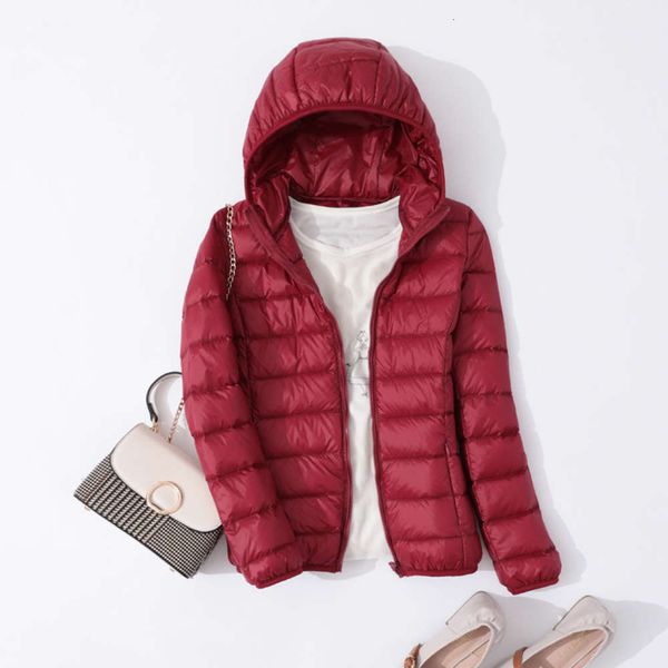2021 autumn and winter korean slim portable short lightweight down et women's hooded large coat, Black
2021 autumn and winter korean slim portable short lightweight down et women's hooded large coat, Black