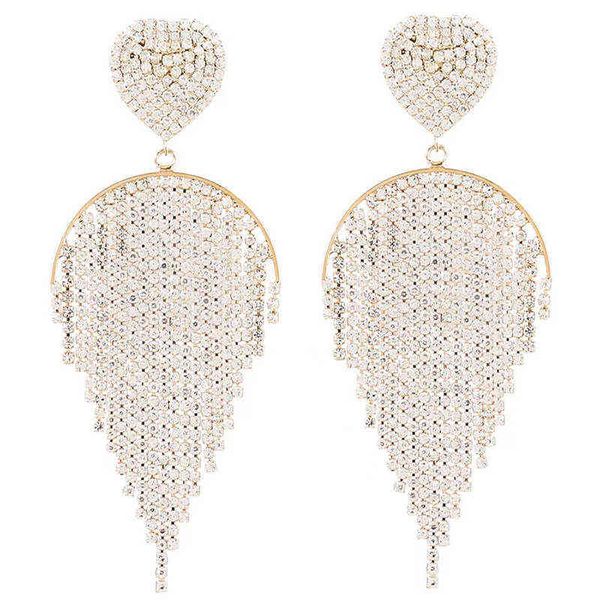 exaggerated super flash claw chain series alloy diamond rhinestone fan-shaped long tassel earrings women's dinner, Golden
exaggerated super flash claw chain series alloy diamond rhinestone fan-shaped long tassel earrings women's dinner, Golden