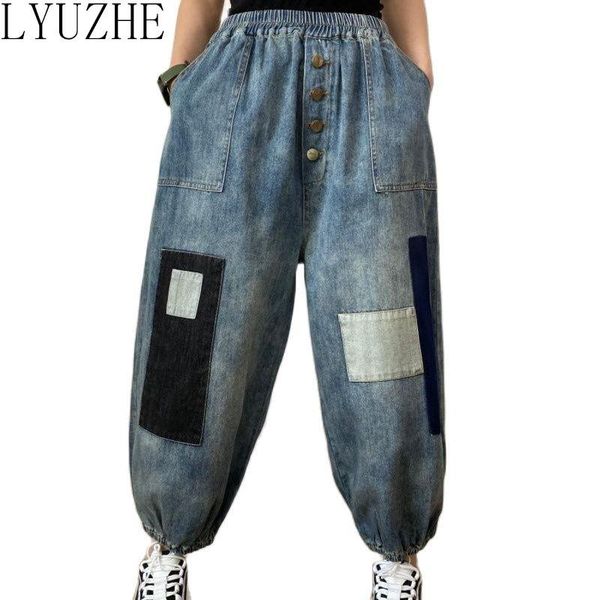 women's pants & capris lyuzhe vintage personality women denim 2021 summer fashion patchwork ankle-length plus size female jeans blue qd, Black;white
women's pants & capris lyuzhe vintage personality women denim 2021 summer fashion patchwork ankle-length plus size female jeans blue qd, Black;white