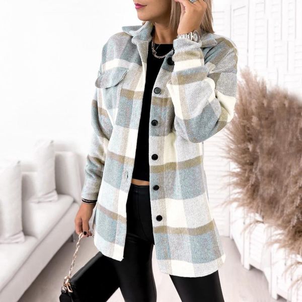 women's jackets harajuku plaid women casual lattice printed buttons long sleeve loose blouse shirt autumn winter jacket with pocket, Black;brown
women's jackets harajuku plaid women casual lattice printed buttons long sleeve loose blouse shirt autumn winter jacket with pocket, Black;brown
