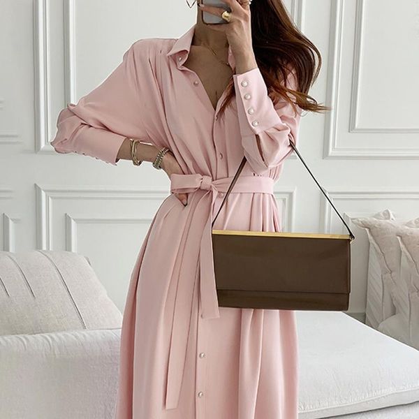 casual dresses dress for women 2021 korean fashion style elegant lapel chic single-breasted lace-up waist long-sleeved shirt, Black;gray
casual dresses dress for women 2021 korean fashion style elegant lapel chic single-breasted lace-up waist long-sleeved shirt, Black;gray