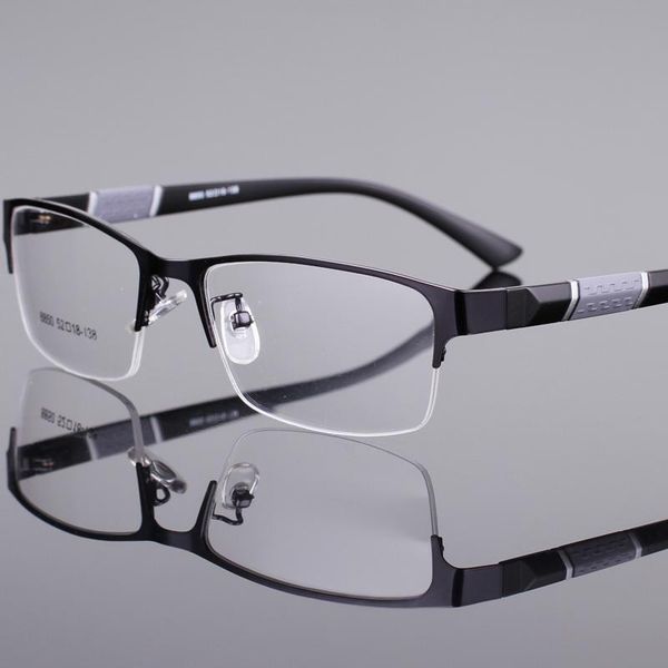 fashion eyewear frame metal half glasses men business men's plate prescription 850 sunglasses frames, Black
fashion eyewear frame metal half glasses men business men's plate prescription 850 sunglasses frames, Black