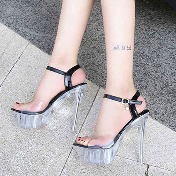 dress shoes large size 35-43 women sandals high heel model dance shoes walking show transparent heels 14 cm rx90, Black
dress shoes large size 35-43 women sandals high heel model dance shoes walking show transparent heels 14 cm rx90, Black