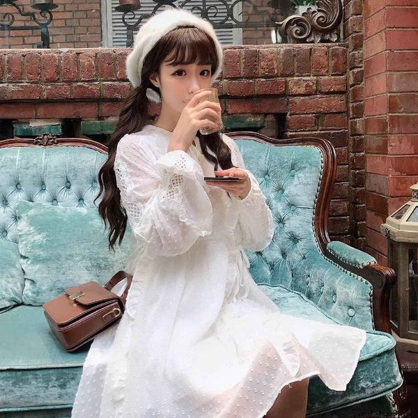 casual dresses spring 2021 womens clothing korean japan style sweet lace up bow chiffon patchwork midi dress loose fashion a line, Black;gray
casual dresses spring 2021 womens clothing korean japan style sweet lace up bow chiffon patchwork midi dress loose fashion a line, Black;gray