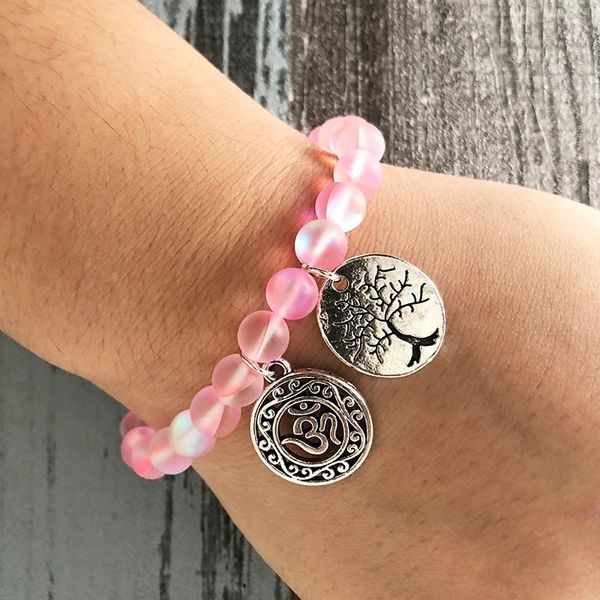 tennis arrivals pink moon stone spirituality healing energy jewelry tree of life yoga mala bracelet for women, Golden;silver
tennis arrivals pink moon stone spirituality healing energy jewelry tree of life yoga mala bracelet for women, Golden;silver