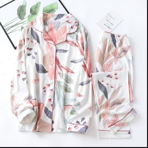 cotton lounge pajamas 2 women sleepwear set piece pijamas nightwear long sleeve pyjamas spring home clothes, Black;red 
cotton lounge pajamas 2 women sleepwear set piece pijamas nightwear long sleeve pyjamas spring home clothes, Black;red