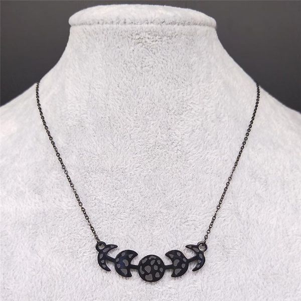 pendant necklaces 2021 fashion witchcraft moon stainless steel necklace women black color long chain jewelry colares feminino n695s03, Silver
pendant necklaces 2021 fashion witchcraft moon stainless steel necklace women black color long chain jewelry colares feminino n695s03, Silver