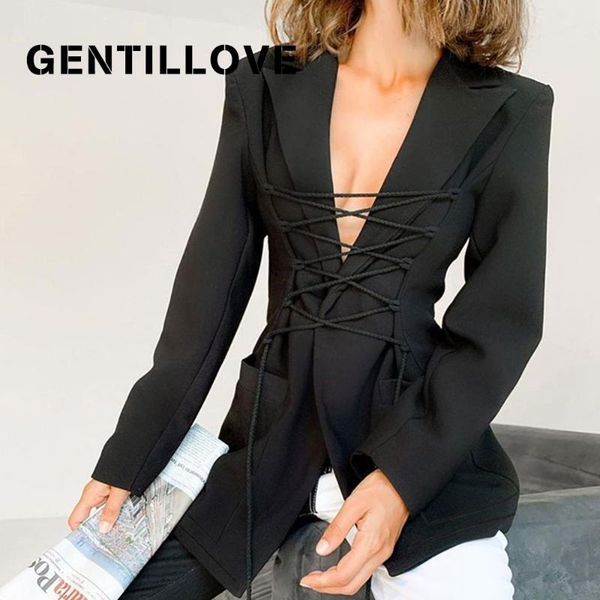 women's suits & blazers chic women blazer fashion deep v long sleeve tie up slim solid jacket vintage coat spring autumn elegant outwea, White;black
women's suits & blazers chic women blazer fashion deep v long sleeve tie up slim solid jacket vintage coat spring autumn elegant outwea, White;black