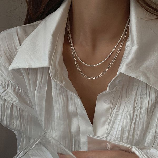 2021 fashion silver color thin clavicle chain necklace for women men punk simple glitter choker wedding party shine girl jewelry
2021 fashion silver color thin clavicle chain necklace for women men punk simple glitter choker wedding party shine girl jewelry
