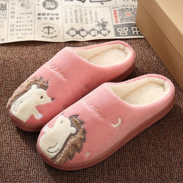 female cotton slippers animal pattern furry women men couples home flats slides cartoon hedgehog warm winter ladies shoes, Black
female cotton slippers animal pattern furry women men couples home flats slides cartoon hedgehog warm winter ladies shoes, Black