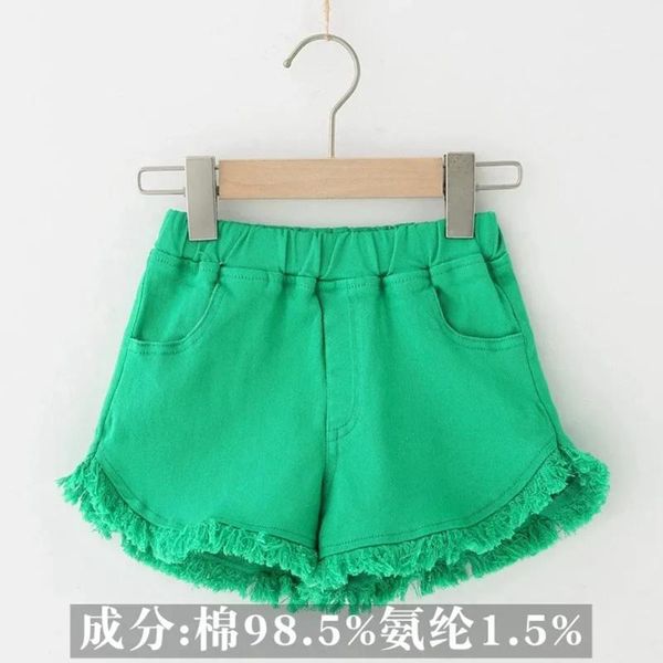 colors solid tassel cotton shorts for girls 2021 summer elastic waist pockets children's toddler short pants 8 9, Black
colors solid tassel cotton shorts for girls 2021 summer elastic waist pockets children's toddler short pants 8 9, Black