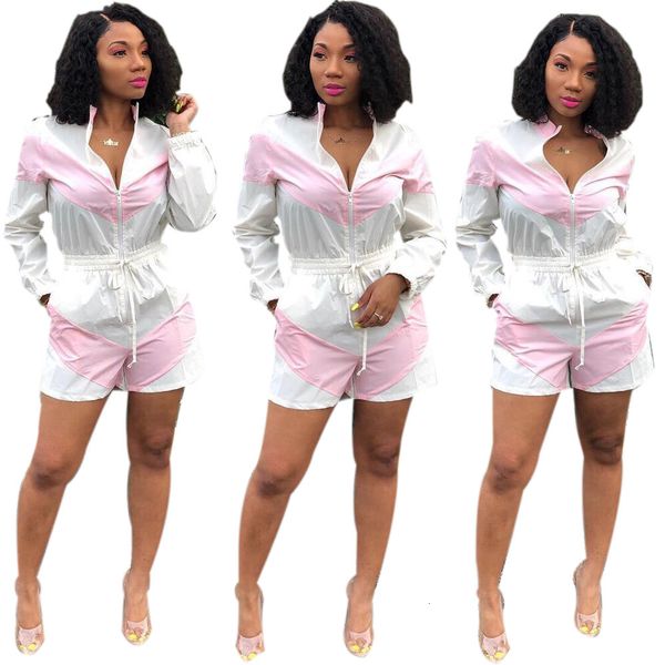 fashion est colors patchwork women shorts jumpsuits draw string elastic waist long sleeves zipper v neck loose casual playsuits, Black;white
fashion est colors patchwork women shorts jumpsuits draw string elastic waist long sleeves zipper v neck loose casual playsuits, Black;white