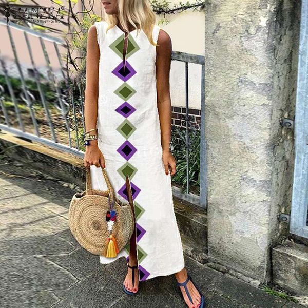 casual dresses fashion geometric printed maxi dress women's sundress 2021 bohemian sleeveless sarafans vestidos female v-neck part, Black;gray
casual dresses fashion geometric printed maxi dress women's sundress 2021 bohemian sleeveless sarafans vestidos female v-neck part, Black;gray