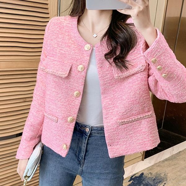 women's jackets temperament celebrity style tweed short jacket women 2021 autumn casual retro elegant female top, Black;brown
women's jackets temperament celebrity style tweed short jacket women 2021 autumn casual retro elegant female top, Black;brown