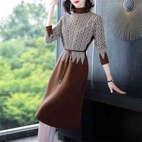 autumn and winter knitted dress french retro waist temperament inner base office lady knee-length 210416, Black;gray
autumn and winter knitted dress french retro waist temperament inner base office lady knee-length 210416, Black;gray