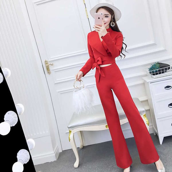 women's suit jacket pants two-piece korean version of the fashion solid color slim short wide-leg flared 210527, White
women's suit jacket pants two-piece korean version of the fashion solid color slim short wide-leg flared 210527, White