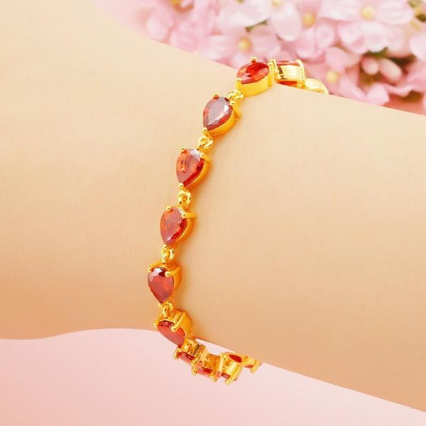 pulseira homem real 24k gold bracelets for women red mozambique crystal feng shui charm bracelet pendant jewelry female, Golden;silver
pulseira homem real 24k gold bracelets for women red mozambique crystal feng shui charm bracelet pendant jewelry female, Golden;silver